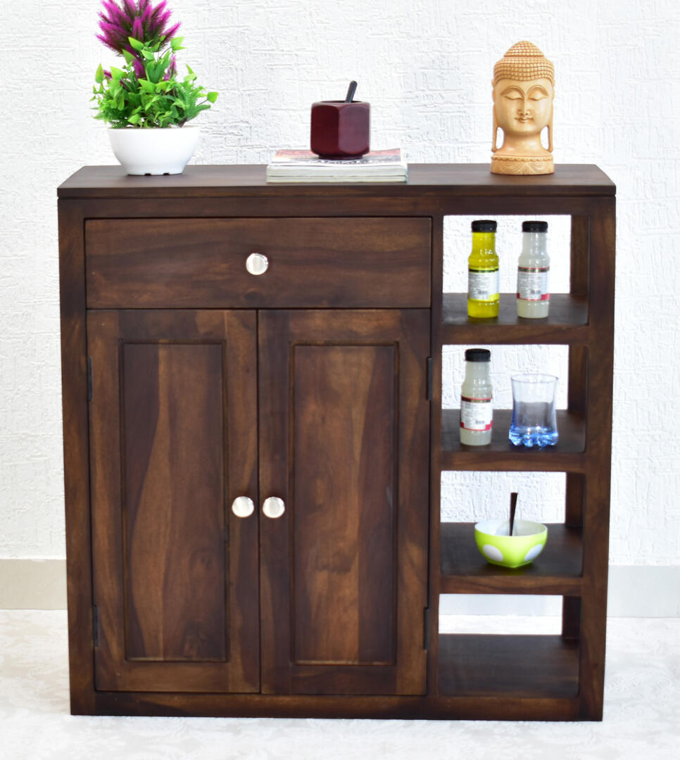 Jean Multipurpose Cabinet/Shoe Rack - Dark Walnut - Image 1